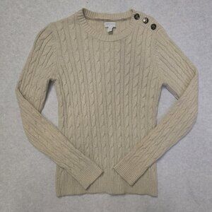 Charter Club Sweater Womens PM Ivory & Gable Knit Top